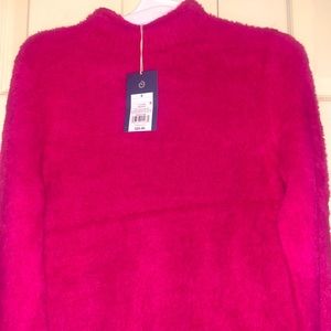 Warm Comfy Pink Furry Sweater Juniors Small